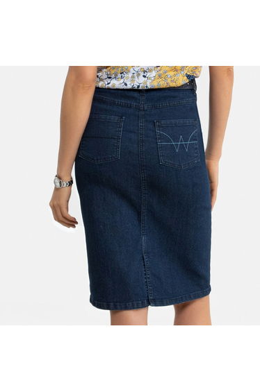 Stretch Denim Straight Skirt product thumbnail 4