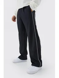 Tricot Wide Leg Jogger - black