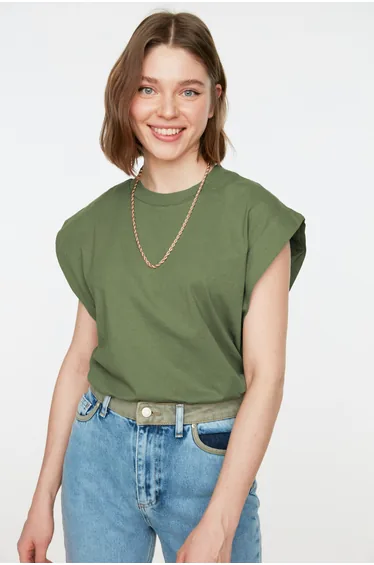 T-Shirt - Khaki - Regular fit