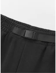Boys' Panelled Jogger Pants With Belt - 2