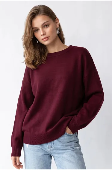 MIXRAY Oversized Ribbed Knit Sweater