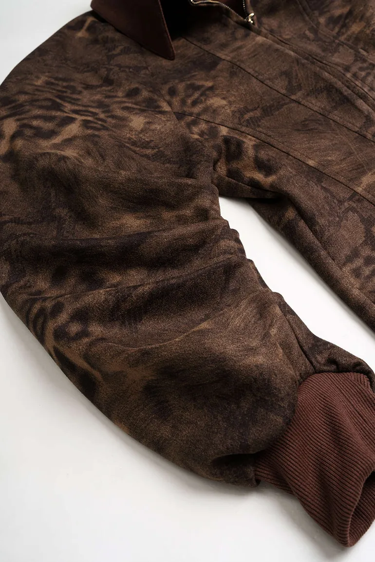 Leopard Print Zipper Sweatshirt - 3