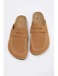 Light Brown Women's Sabo Slippers - 2