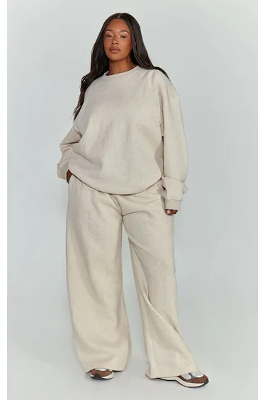 Plus Oatmeal Pullover Sweatshirt