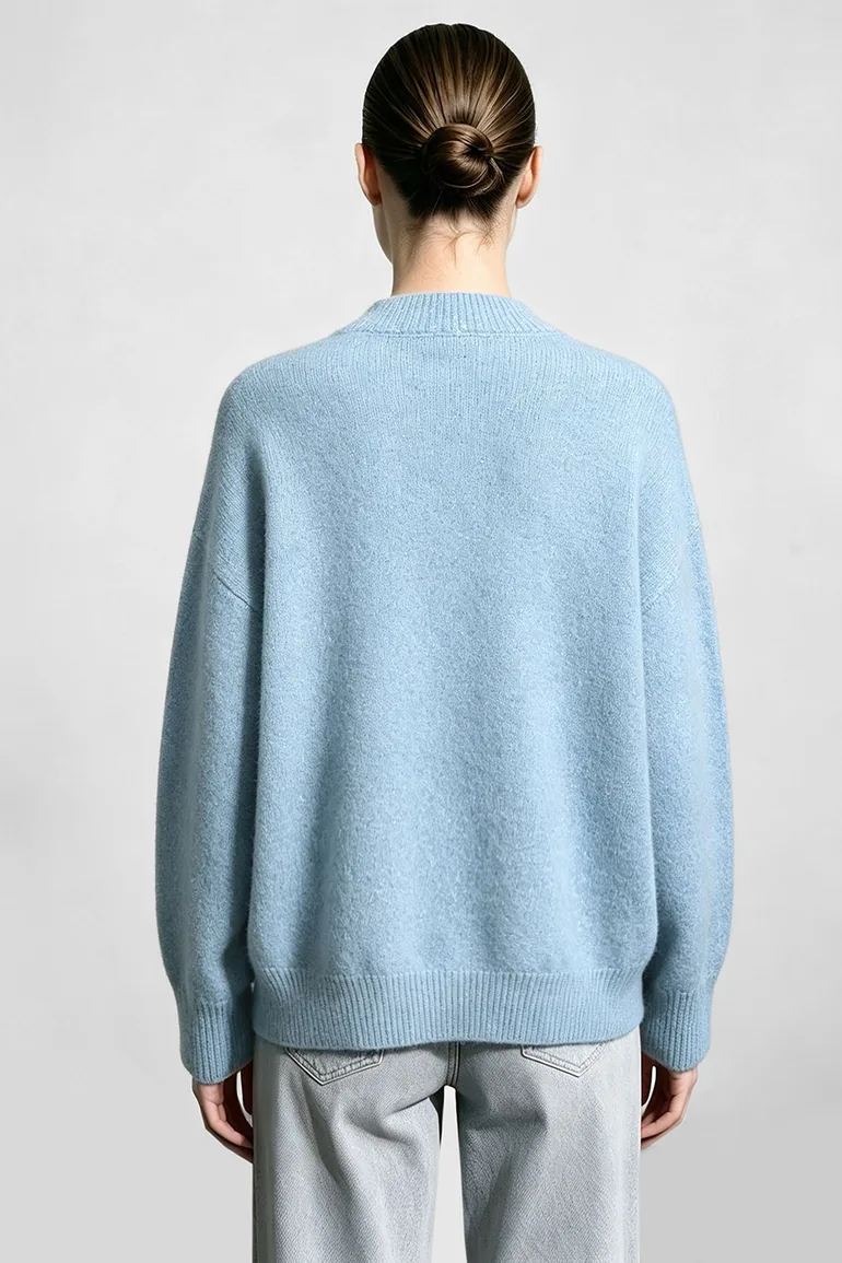 Letter Embroidered Color-Block Sweater - 3