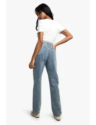 Boohoo Basics High Waisted Straight Leg Jeans - 1