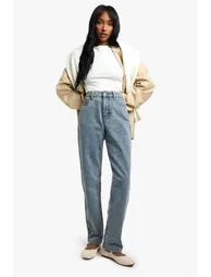 Boohoo Basics High Waisted Straight Leg Jeans