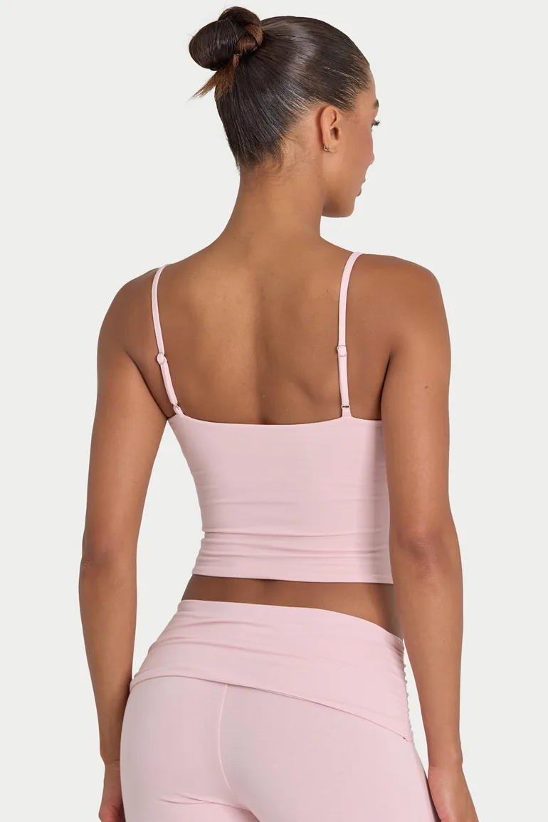 Modal Cropped Tank Top in Blush - 1