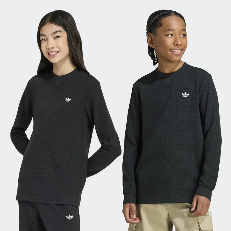 Waffle Knit Long Sleeve T-Shirt