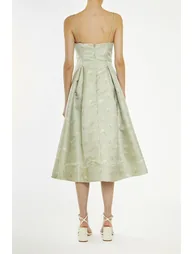 Estella Green Floral-Jacquard Cami Skater Midi-Dress - 1