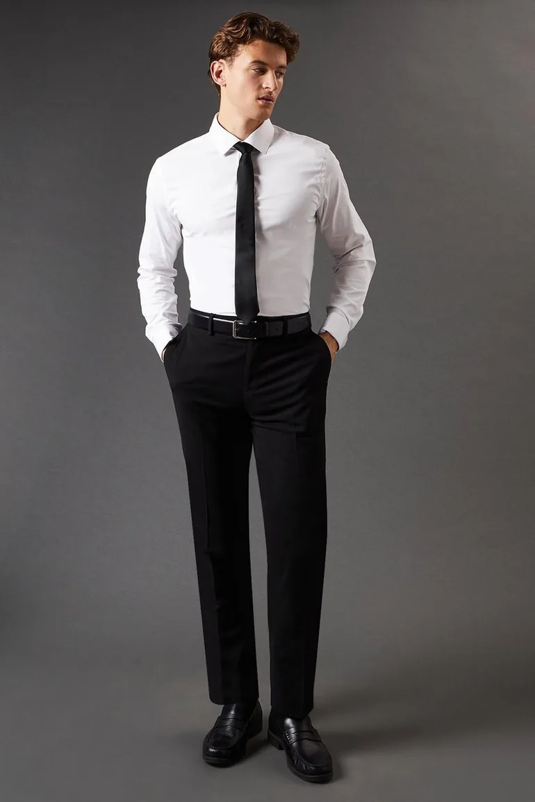Easy Iron Double Cuff Tailored Dress Shirt