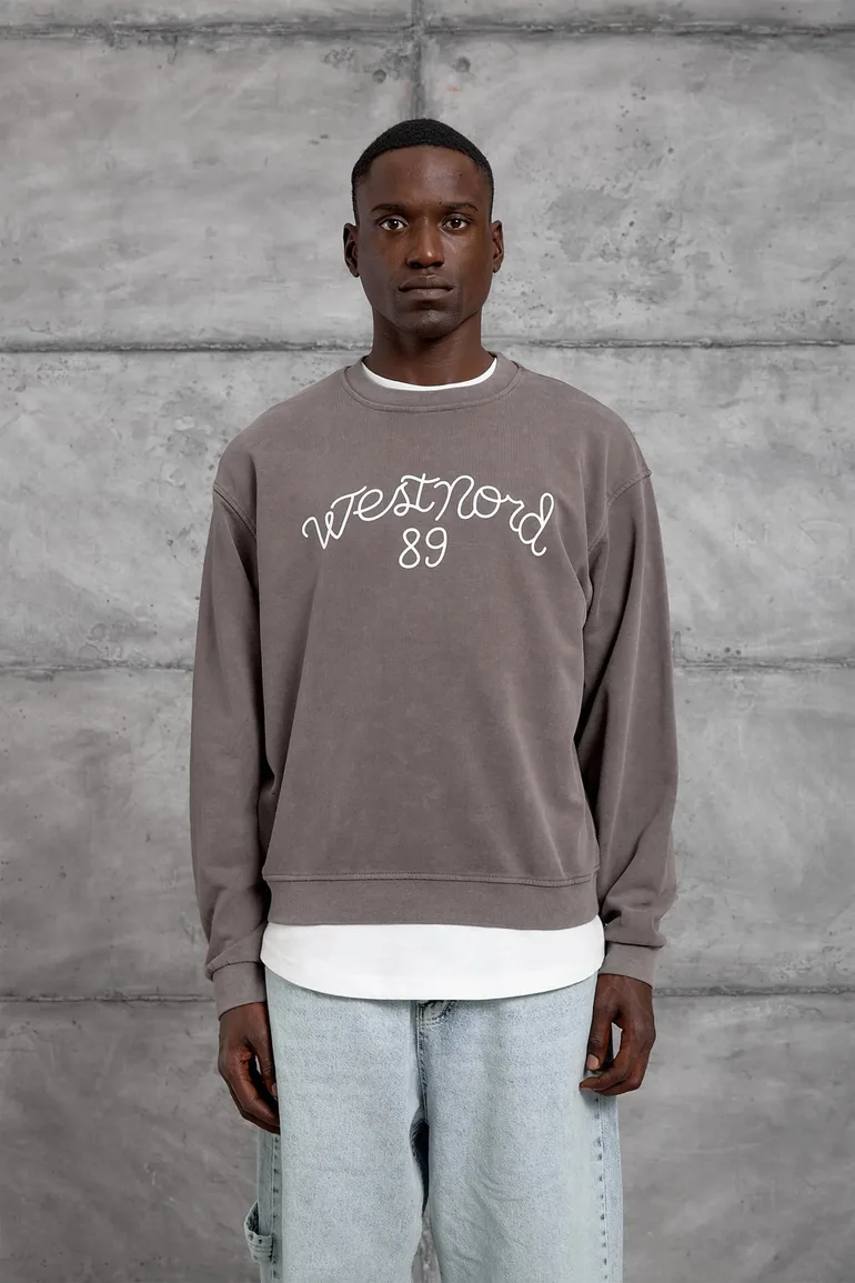 NOMARC Oversized Crew Neck Printed Sweatshirt - 1