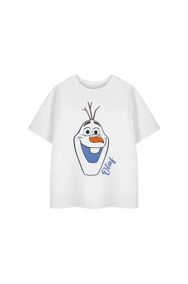 Disney Girls Olaf Short-Sleeved T-Shirt - White