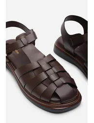 Chime Fisherman Flatform Dark Brown Sandal - 5