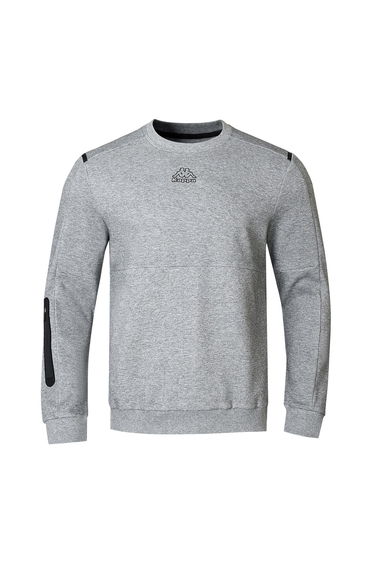 Kappa Mens Teddy Fleece Sweatshirt - Grey Marl