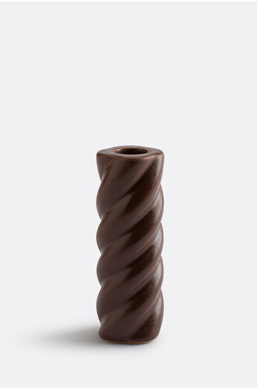 Twisted Ceramic Candle Holder H12.5cm, Vavy