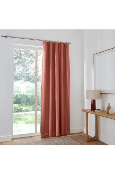 Onega Washed Linen Pencil Pleat and Wavy Pleat Blackout Curtain