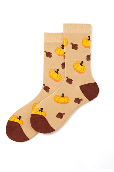 Pumpkin Hazelnut Crew Socks