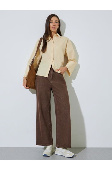 Yellow Long Sleeve Relaxed Fit Shirt