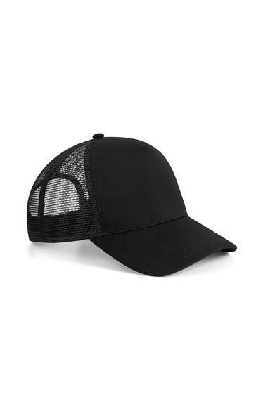Beechfield Microknit Snapback Trucker Cap - Black