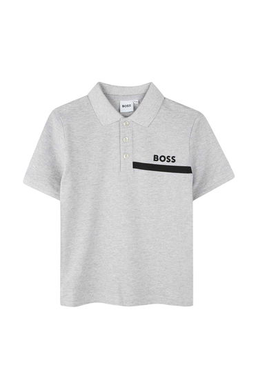 Boss Mens Regular Short-Sleeved Polo Shirt - Grey