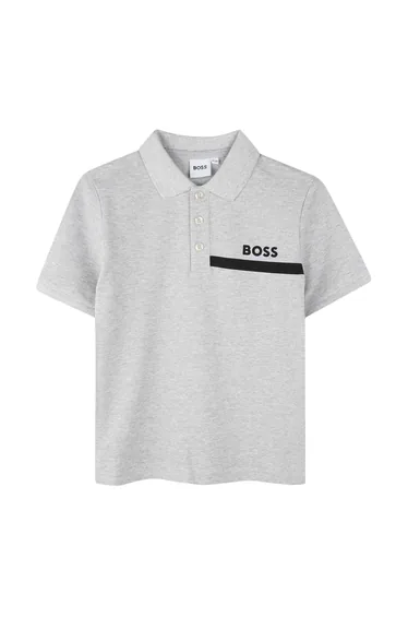 Boss Mens Regular Short-Sleeved Polo Shirt - Grey