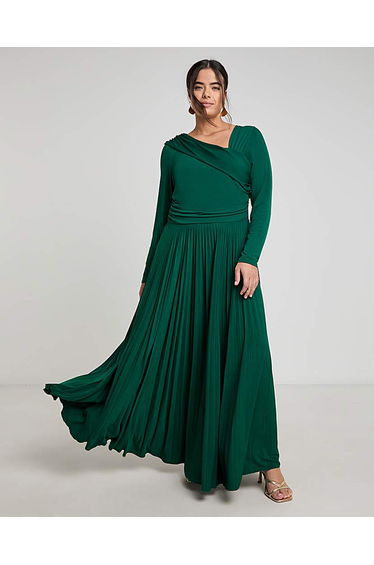 Joanna Hope Pleated Jersey Dress