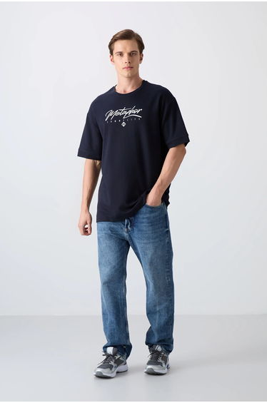 TOMMY Oversized Printed Crew Neck T-Shirt
