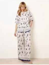 Co-Ord Set With Marine-Inspired Print