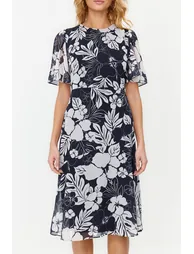 Indigo Woven Midi Dress - 4