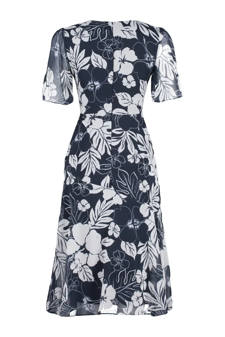 Indigo Woven Midi Dress - 7