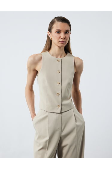 Sleeveless Blazer Vest