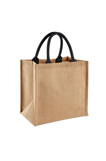 Westford Mill Midi Jute Tote Bag - Natural/Black