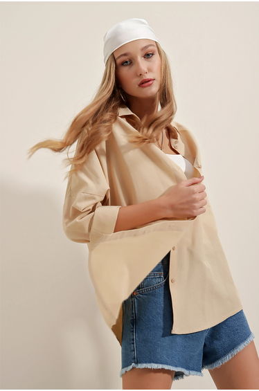 BDART Oversized Long Sleeve Button-Up Shirt