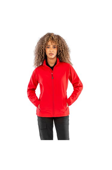 Result Genuine Recycled Womens/Ladies Printable Soft Shell Jacket - Red