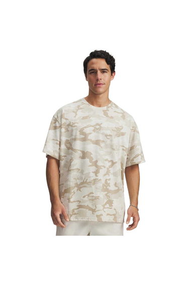 Under Armour Mens Heavyweight T-Shirt - Stone/White