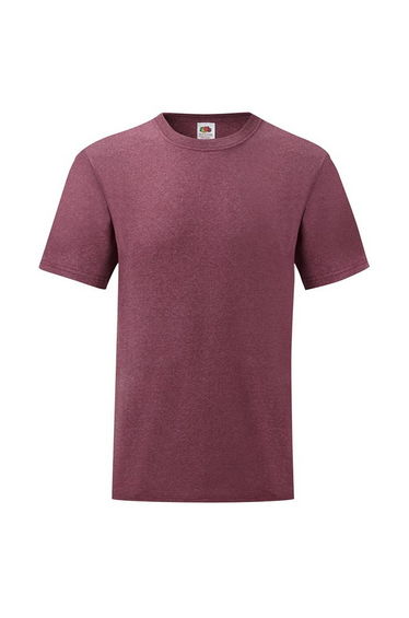 Fruit of the Loom Mens Valueweight Heather T-Shirt - Burgundy