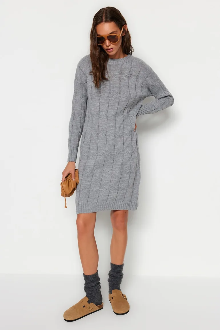 Dress - Gray - Shift - 2