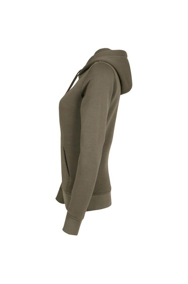Build Your Brand Womens Heavy Hoody/Sweatshirt - Olive product thumbnail 3