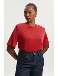 Plus Size Power Shoulder Jersey T-Shirt - 2