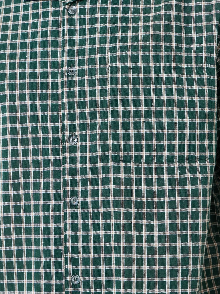 Men Checked Cotton Relaxed Shirt and Pyjama Set - 2