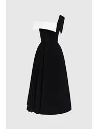 Ya Asymmetric Lapel Maxi Dress - 5