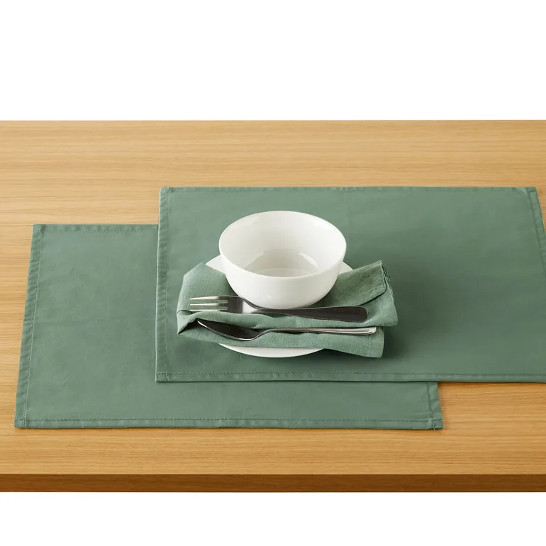 Set of 2 ScÃ©nario Soft Coated Cotton Placemats