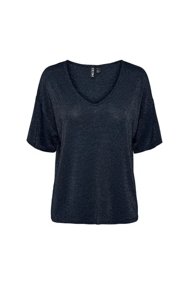 Oversized Sparkly Striped T-Shirt