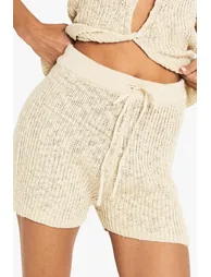 Tie Waist Knitted Crochet Short - 3