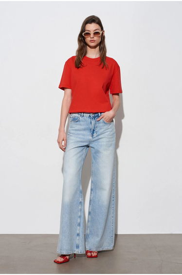 DILVIN Women's Cotton Crew Neck T-Shirt