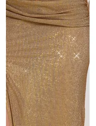 Embellished Maxi Dress in Gold - 5
