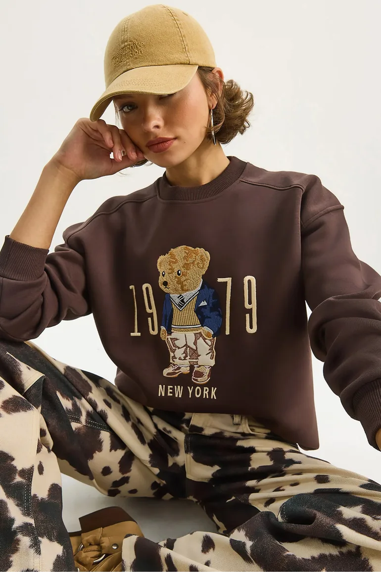 LUCCI Relaxed Fit Printed Crew Neck Sweatshirt - 1