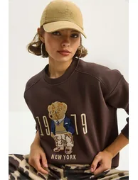 LUCCI Relaxed Fit Printed Crew Neck Sweatshirt - 4