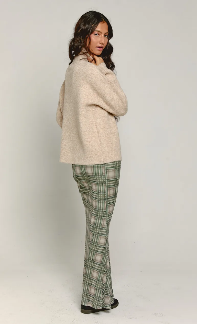 Cream Perfect Matcha Half Zip Jumper - 1